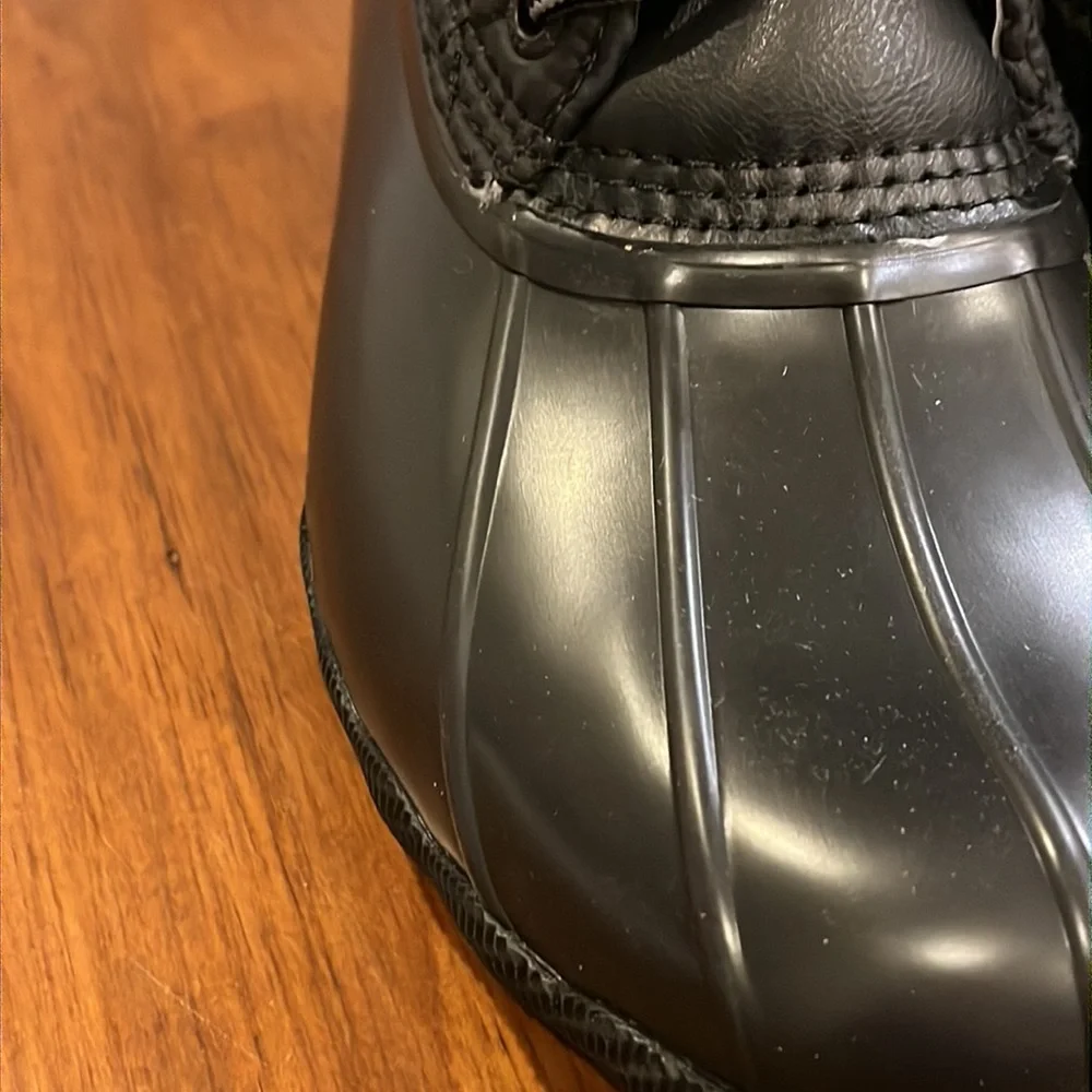 Sperry Saltwater Duck Nylon Boots black new Mens Size 9.5